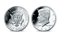   Strieborná minca J. F. Kennedy 1964 