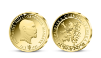 Kolekcia: Naši prezidenti - medaila Tomáš Garrigue Masaryk zušľachtená rýdzim zlatom