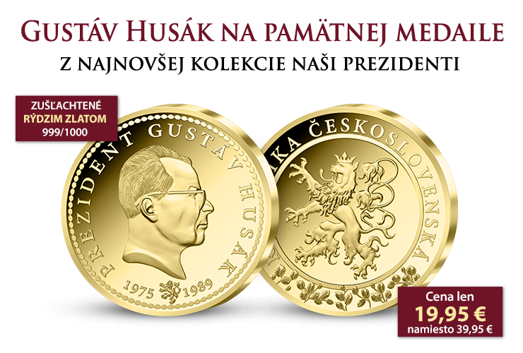 Gustáv Husák na pamätnej medaile