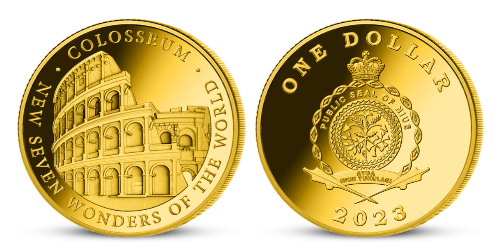 Nových 7 divov sveta na minciach zušľachtených certifikovaným zlatom - Colosseum