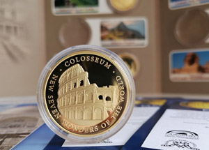Koloseum na minci zušľachtené certifikovaným zlatom
