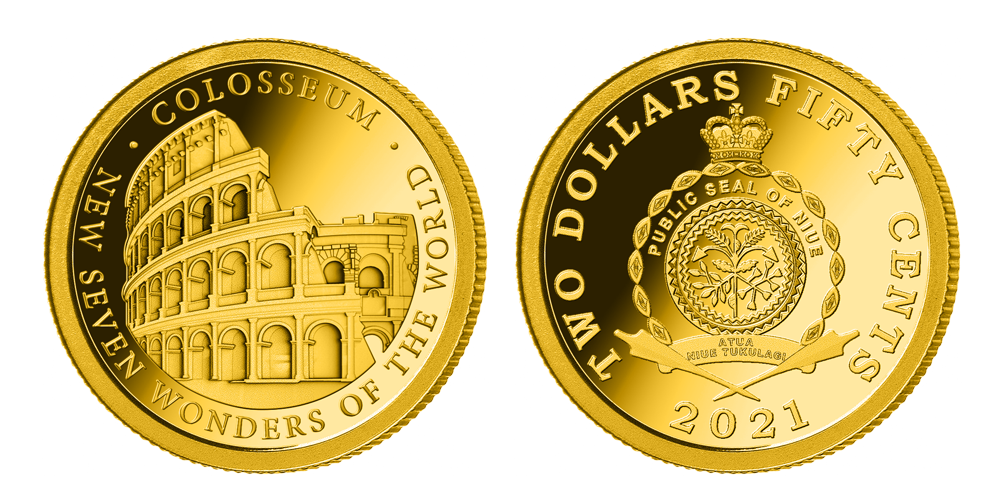  Zlatá minca Koloseum