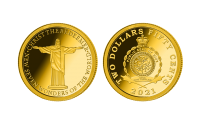 Zlatá minca Kristus Spasiteľ
