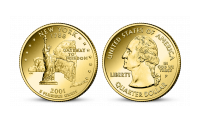New York - originálna minca zušľachtená zlatom