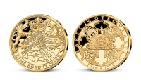  Krajiny Českej koruny, medaila plátovaná rýdzim zlatom