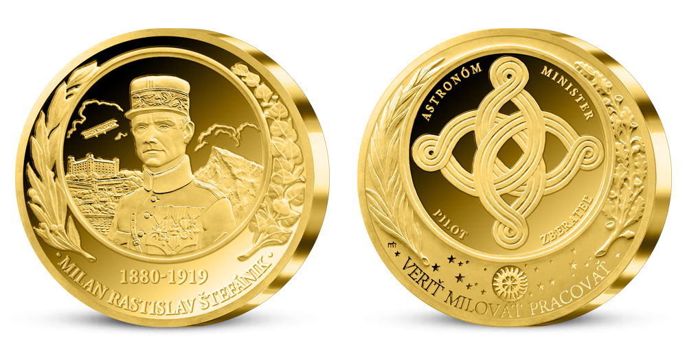 Kolekcia Život M. R. Štefánika uctený rýdzim zlatom! Kolekcia Život M. R. Štefánika uctený rýdzim zlatom!