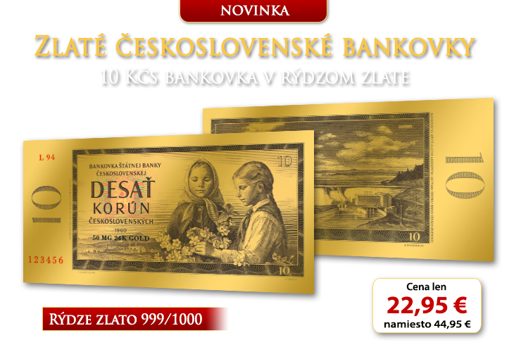 Zlaté repliky československých bankoviek