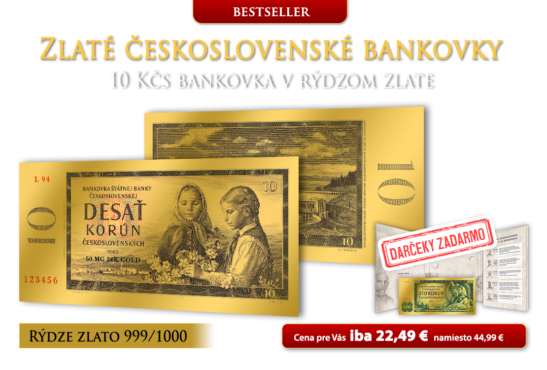 Zlaté repliky československých bankoviek