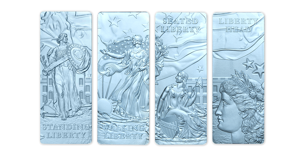 Limitovaná mincová sada Lady Liberty z rýdzeho striebra 999/1000 Limitovaná mincová sada Lady Liberty z rýdzeho striebra 999/1000