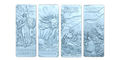 Lady Liberty Sada 4 strieborných mincí 