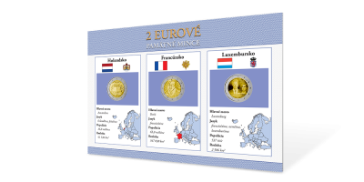 Sada pamätných euromincí -  Luxembursko 2015, Francúzsko 2015, Holandsko 2007