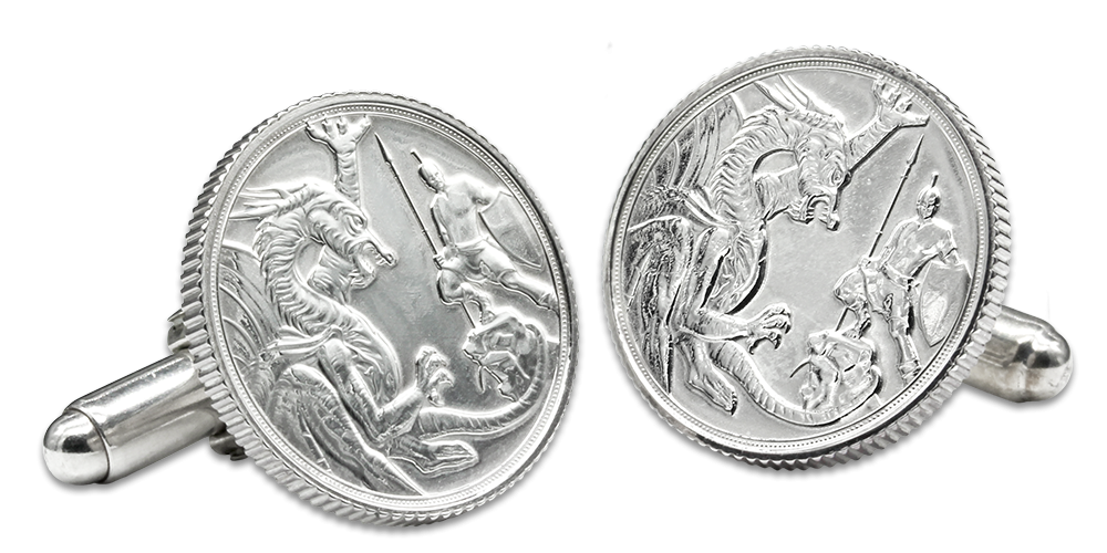 Manžetové gombíky s pravými Sovereign mincami