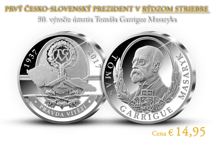 Prvý česko-slovenský prezident v rýdzom striebre 