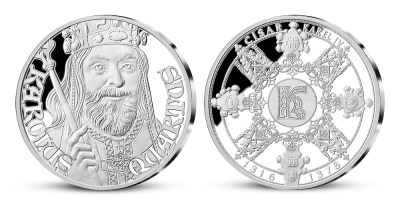Pamätná medaila s Karolom IV. | Pamätná medaila Karol IV. zo základného kovu 