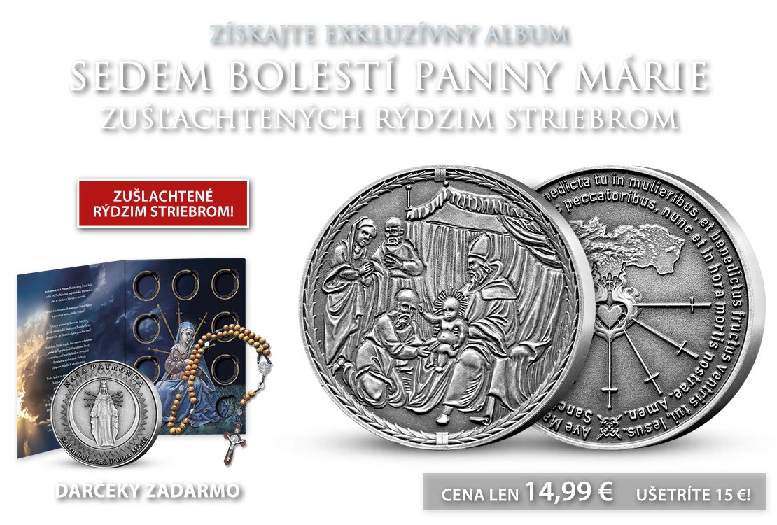Sedembolestná Panna Mária uctená rýdzim striebrom 999/1000