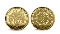 Strom života - pamätná medaila zušľachtena Fairmined zlatem 