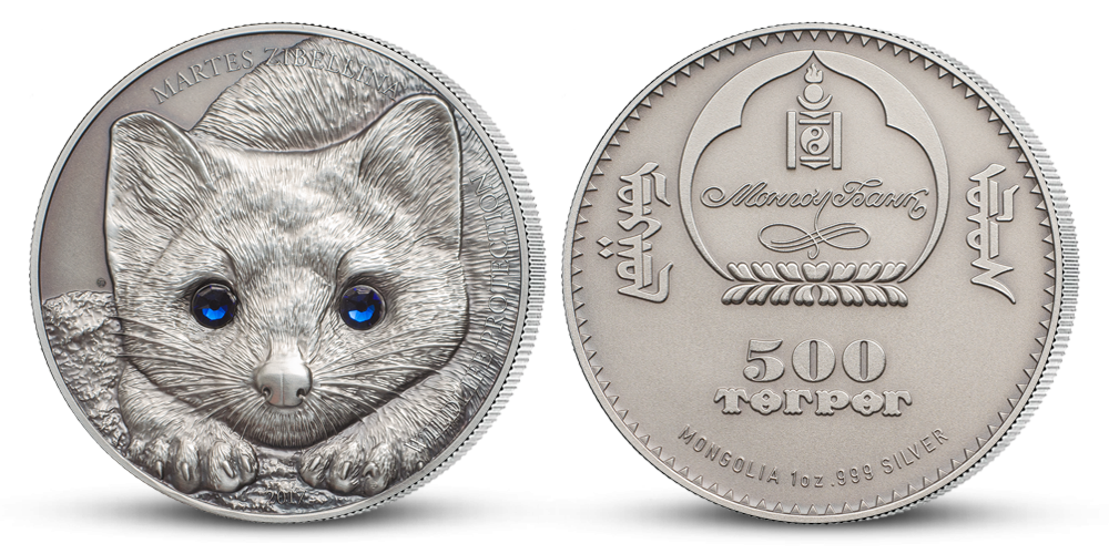 Strieborná minca - Kuna soboľ Strieborná minca - Kuna soboľ