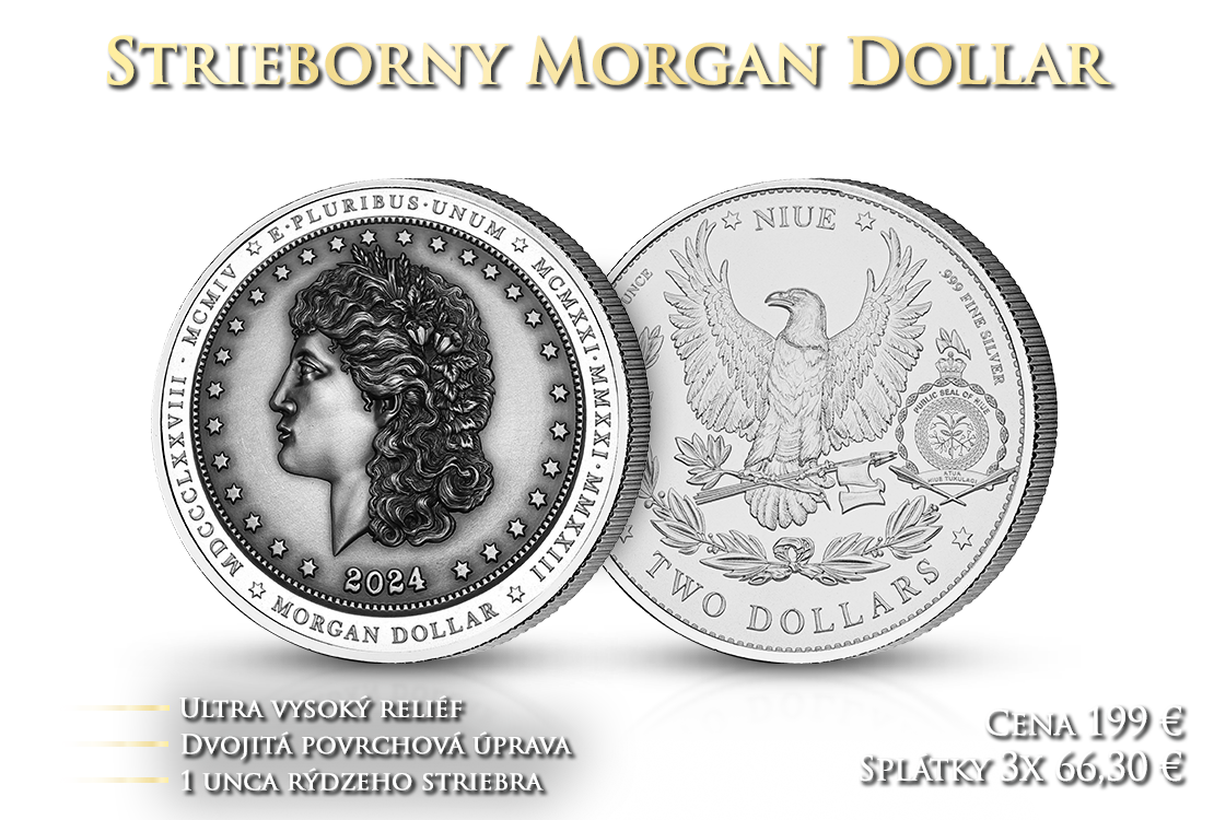 Strieborný Morgan Dollar s ultra vysokým reliéfom 