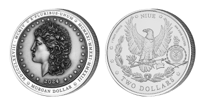 Strieborný Morgan Dollar s ultra vysokým reliéfom 