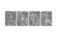 Mušketieri Alexandra Dumasa na 4 strieborných minciach