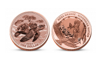 Legenda o Korytnačom ostrove na impozantnej medenej minci