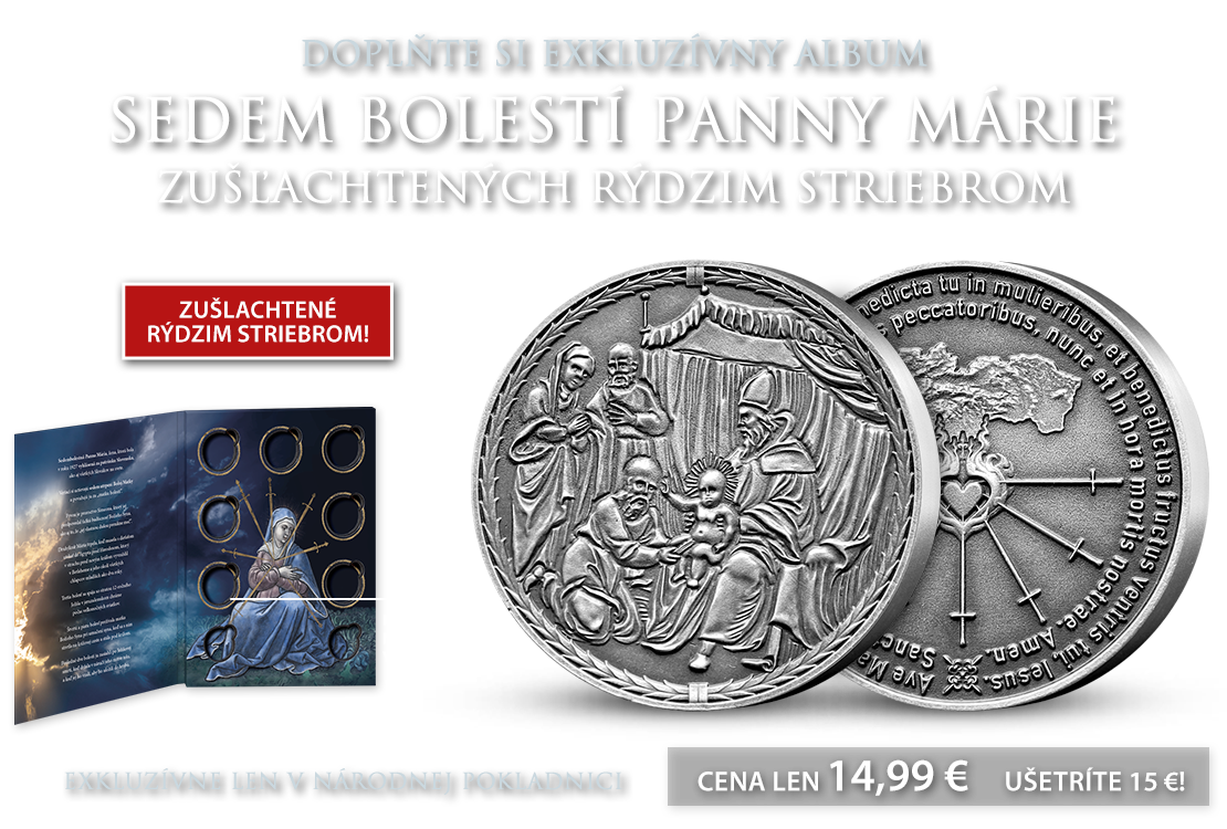 Sedembolestná Panna Mária uctená rýdzim striebrom 999/1000