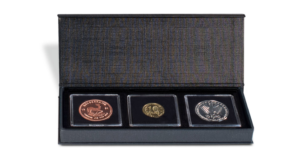 Numizmatická kazeta AIRBOX Q3 pre tri numizmatické kapsule QUADRUM 