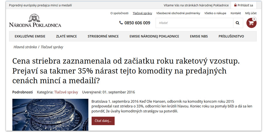 Stránka Tlačové správy Stránka Tlačové správy