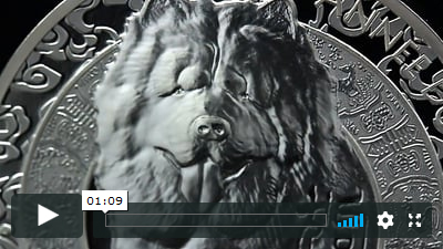 VIDEO - Lunárny rok psa na striebornej minci