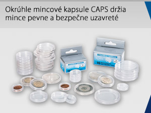 Okrúhle mincové kapsule CAPS držia mince pevne a bezpečne uzavreté