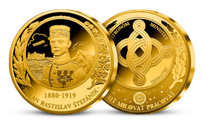 Pamätná medaila k 140. výročiu narodenia M. R. Štefánika Pamätná medaila k 140. výročiu narodenia M. R. Štefánika