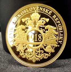 Vznik Československa - medaila z rýdzeho zlata