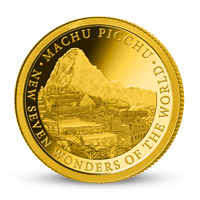 Zlatá minca Machu Picchu