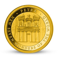 Zlatá minca Skalné mesto Petra