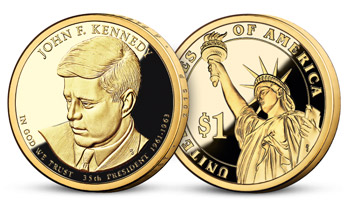 J. F. Kennedy - Oficiálne prezidentské doláre Spojených štátov amerických