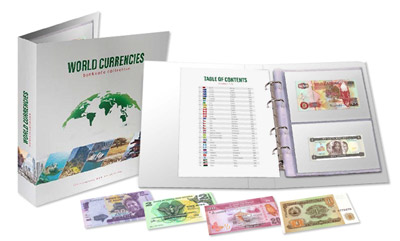 Svetové meny - Zberateľský album bankoviek z 50 krajín sveta