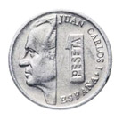 1 peseta s portrétom španielskeho kráľa Juana Carlosa I.