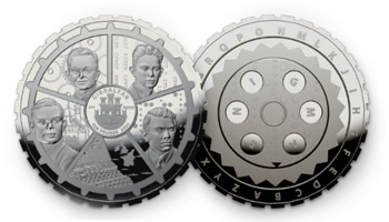 Strieborná minca Enigma