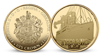Titanic na minci z rýdzeho zlata 999/1000!