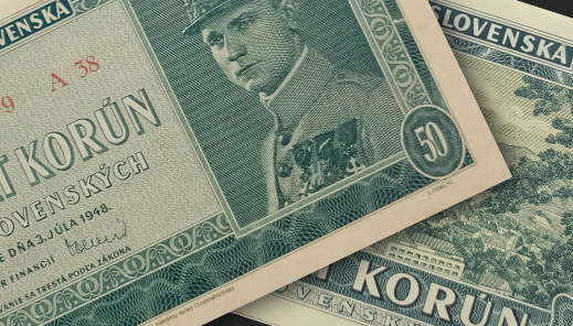 50 Kčs bankovka z roku 1948 je pretkaná prvkami vlastenectva!