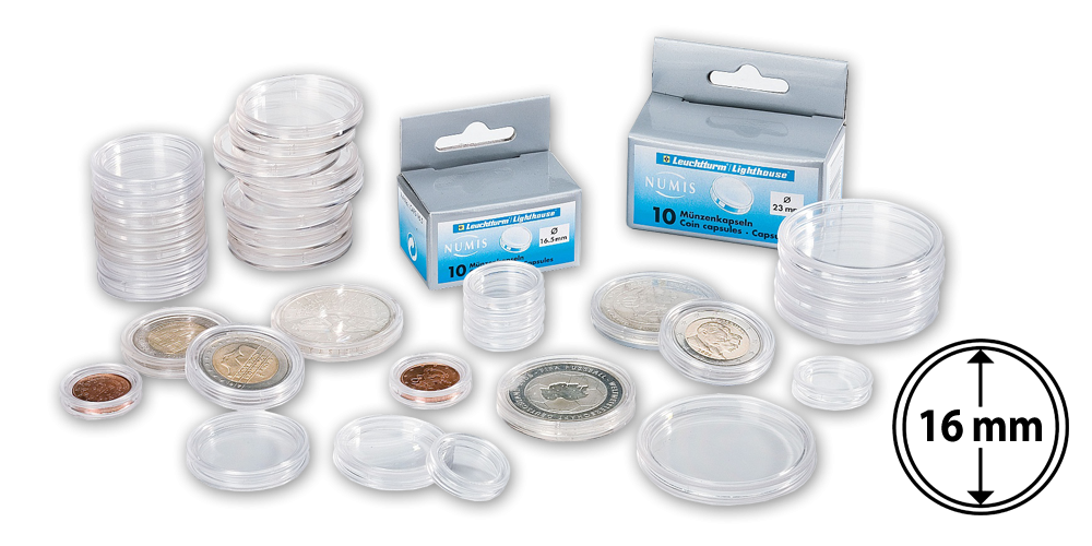 Okrúhle kapsuly CAPS pre mince s priemerom 16 mm Okrúhle kapsuly CAPS pre mince s priemerom 16 mm