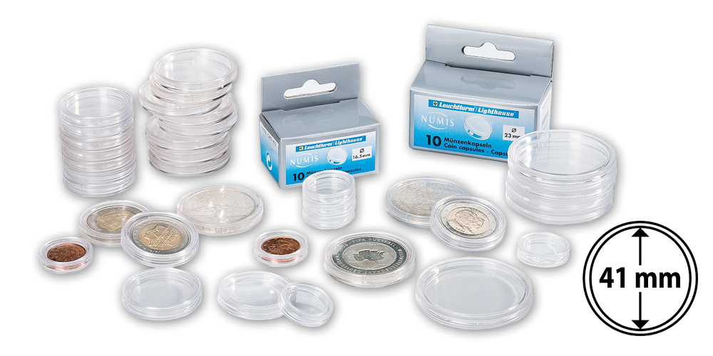 Okrúhle kapsuly CAPS pre mince s priemerom 41 mm Okrúhle kapsuly CAPS pre mince s priemerom 41 mm