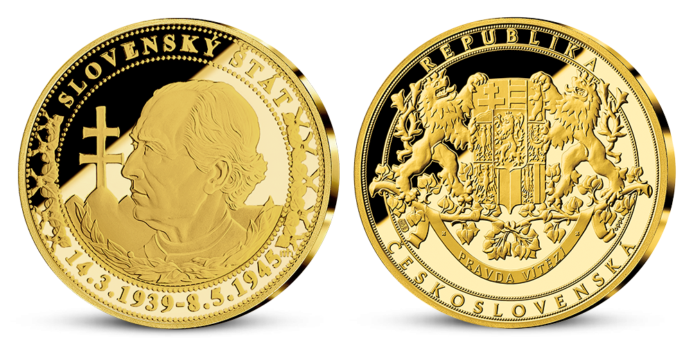 Pamätná medaila Slovenský štát z rýdzeho zlata 999/1000 Pamätná medaila Slovenský štát z rýdzeho zlata 999/1000
