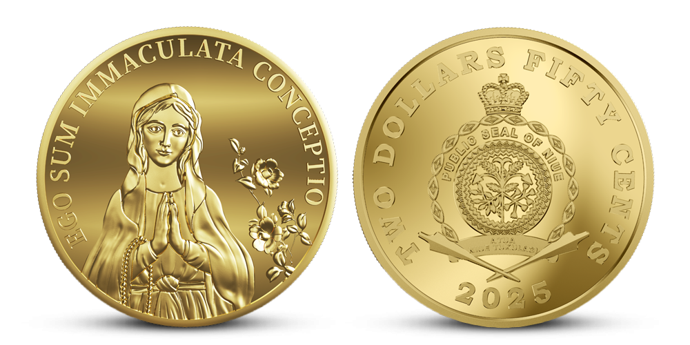 Panna Mária Lurdská z rýdzeho zlata 999/1000 