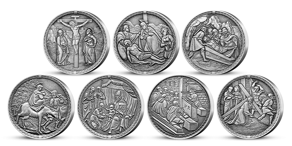 Set 7 medailí Sedembolestná Panna Mária