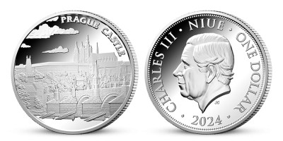 Pražský hrad na striebornej pamätnej minci