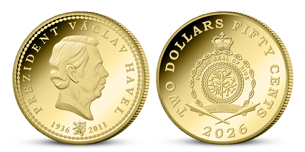 President Václav Havel 0,50 g zlatá minca 2026 