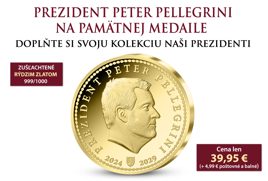 Prezident Peter Pellegrini na pamätnej medaile