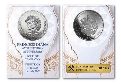 Narodeninová razba, pamätná minca Princezná Diana z rýdzeho striebra