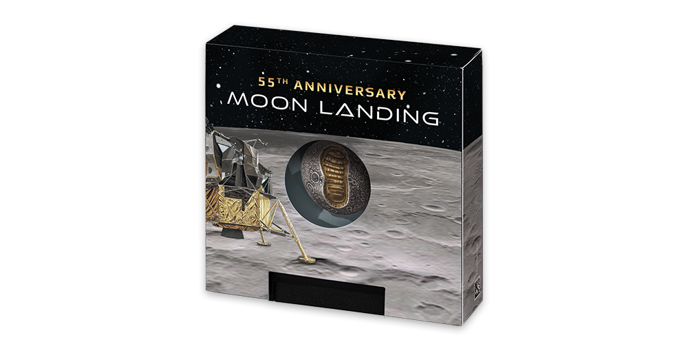 Pristátie na Mesiaci na minci z 1 unce rýdzeho striebra